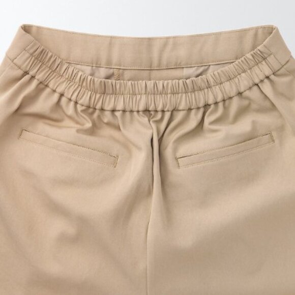 MUJI - High Waisted Pleated Trousers Lilac - Cropped Ankle Pants - Size M - Picture 7 of 16